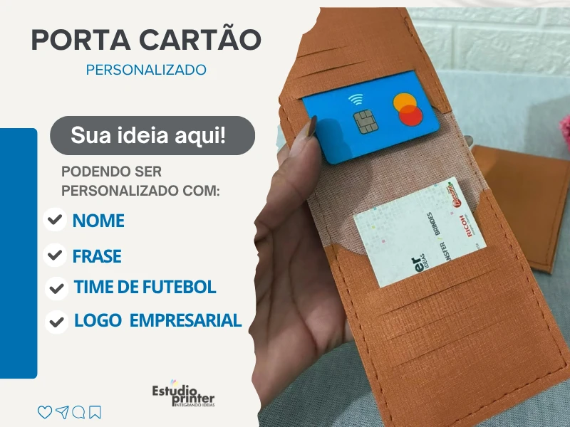 Porta Cartão Abre e fecha para brindes