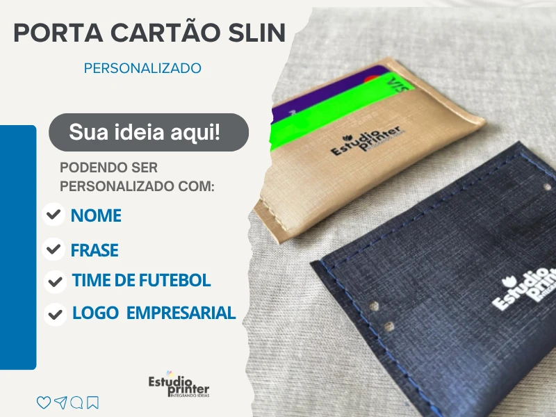 Porta Cartão Slin para brindes